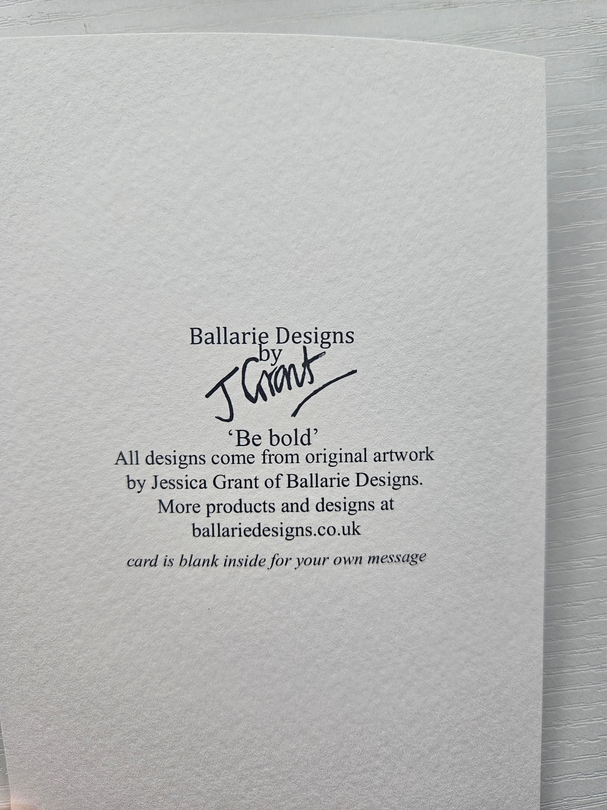 Be Bold, Be Brave,Be you - Luxury Greetings Card