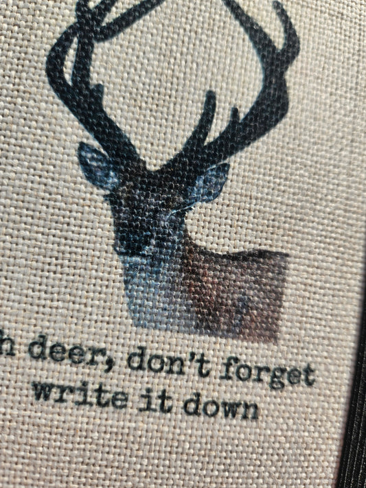 Oh deer - A6 linen notepad | MISPRINT