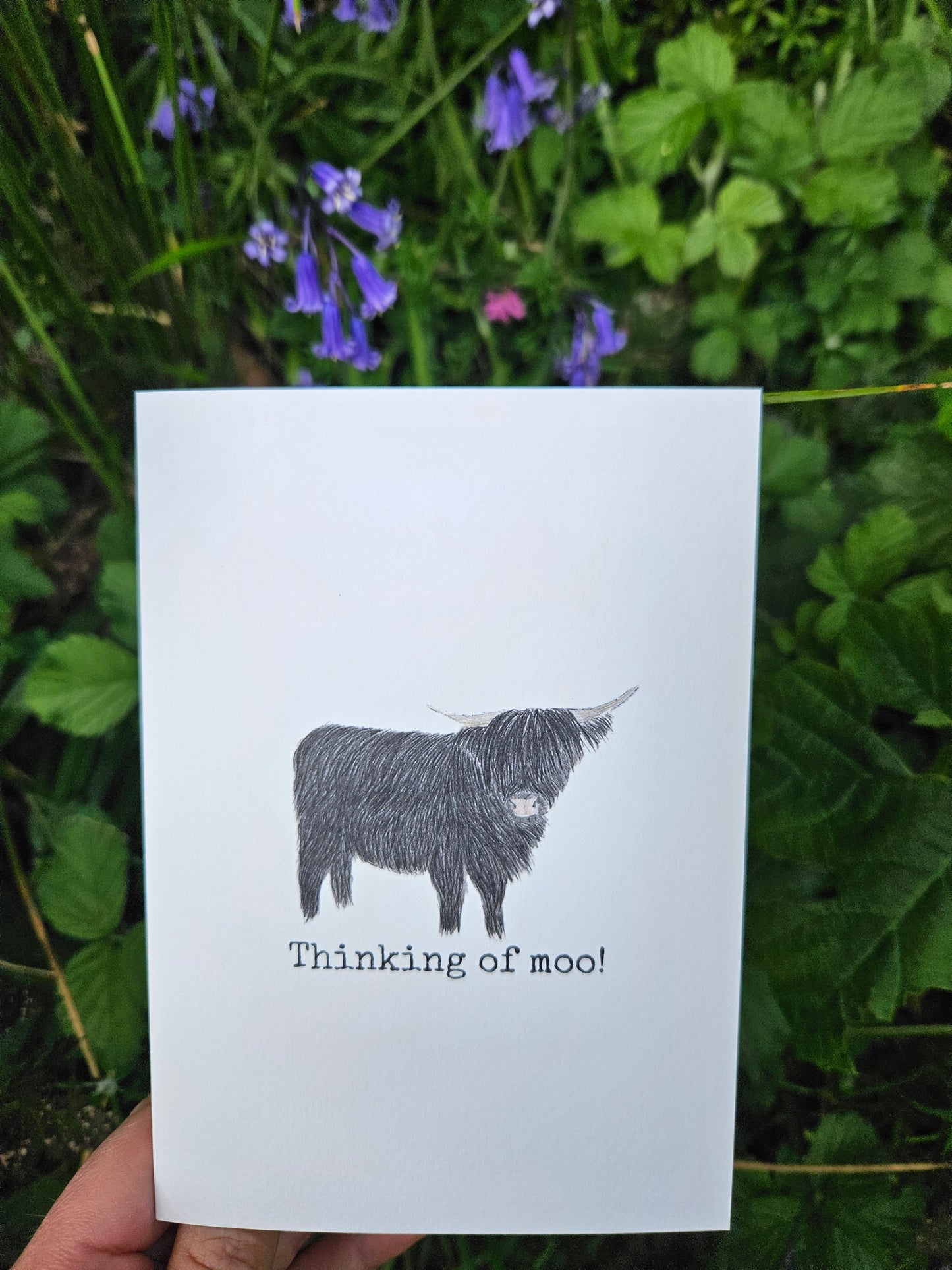 Thinking of moo - Luxury Greetings card