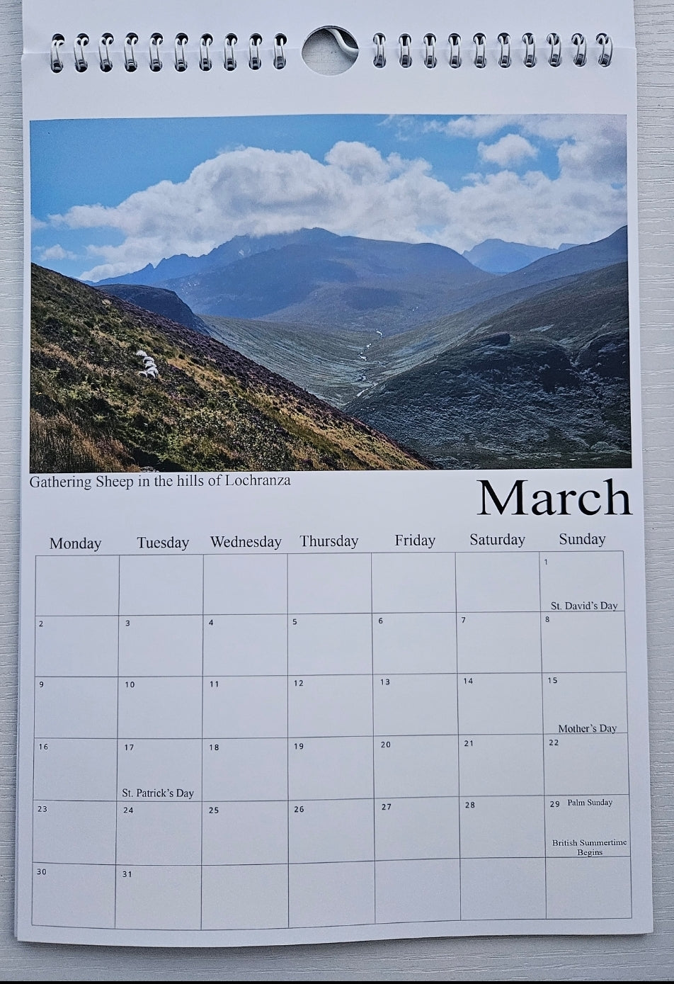 2026 Calendar - Views of Lochranza