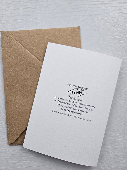 Just for moo! - Luxury Greetings Card