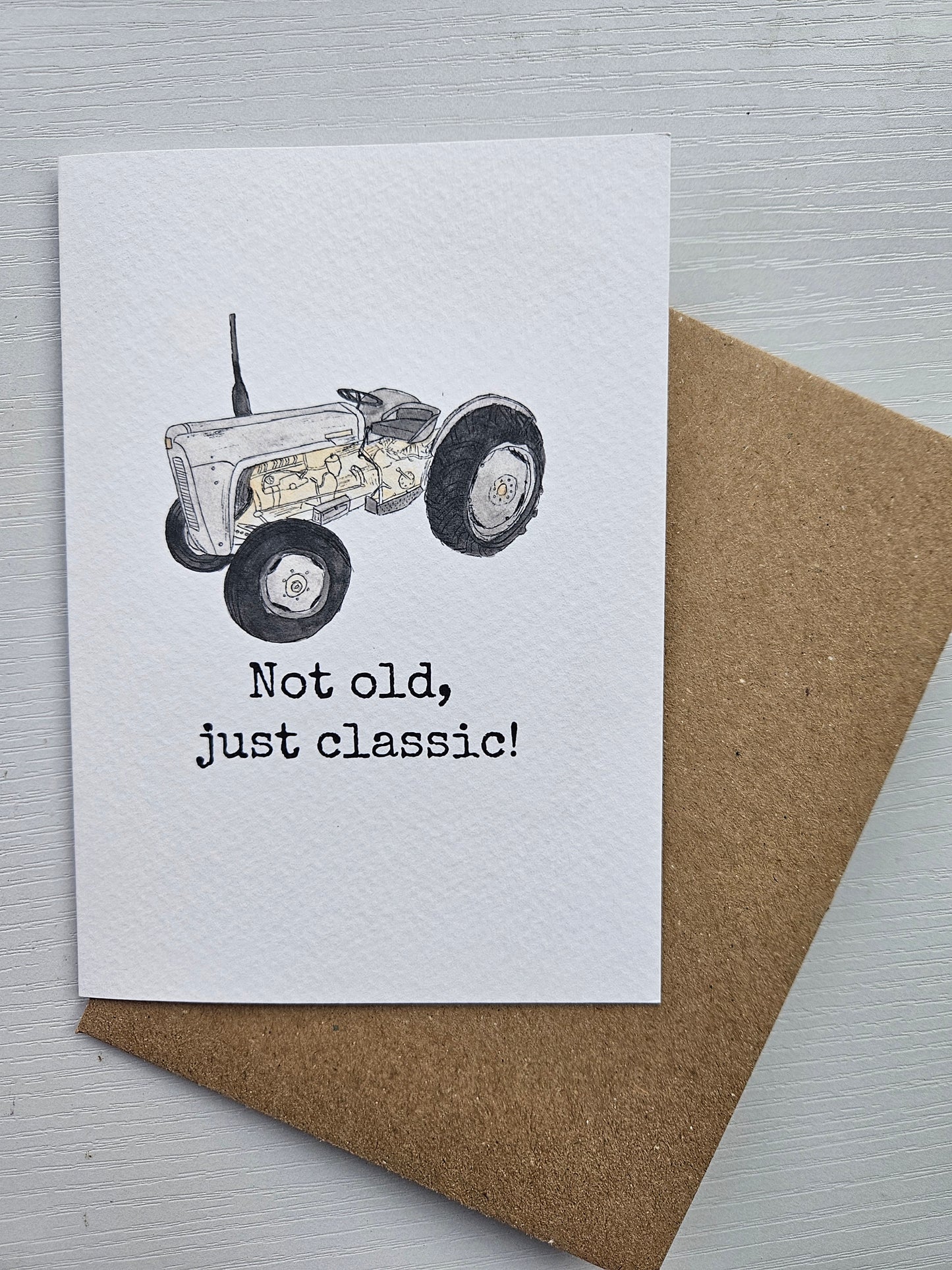 Not old, just classic! (Grey) - Luxury Greeting Card