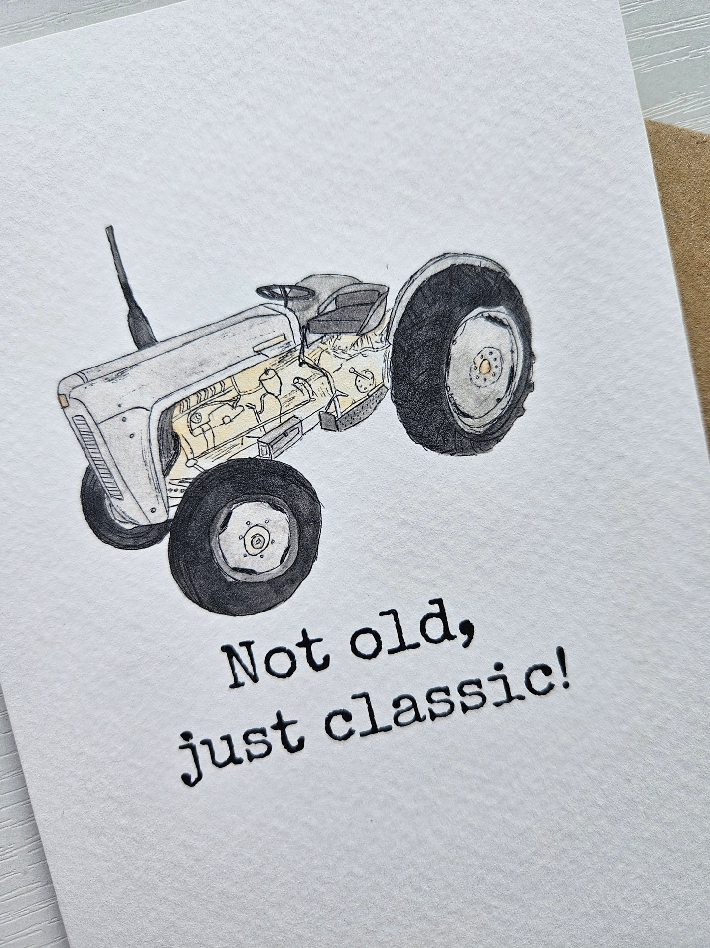 Not old, just classic! (Grey) - Luxury Greeting Card