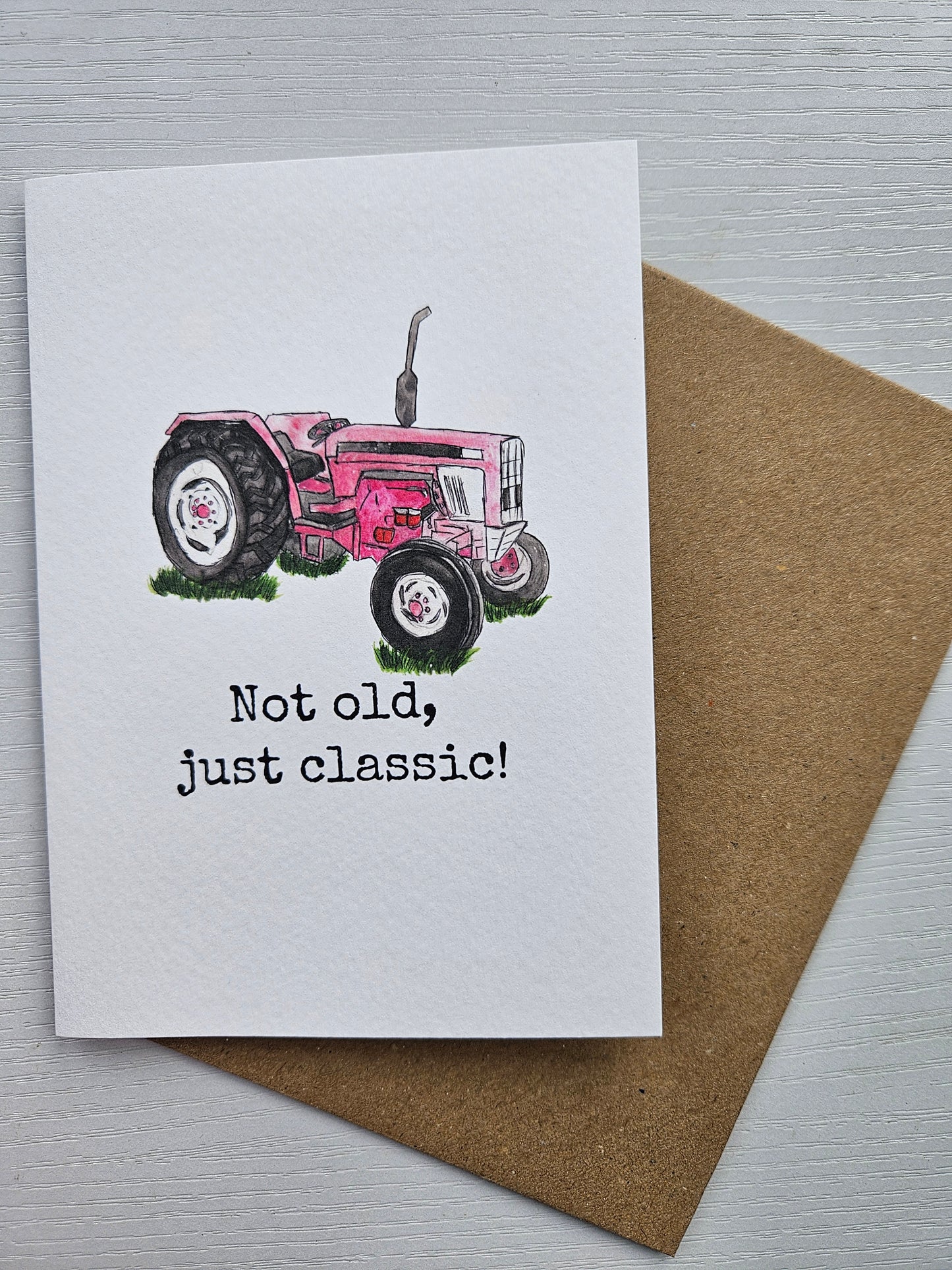 Not old, just Classic! (Pink) - Luxury Greeting Card