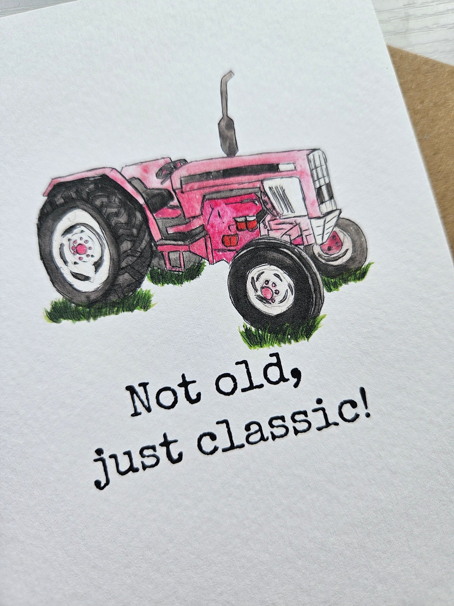 Not old, just Classic! (Pink) - Luxury Greeting Card