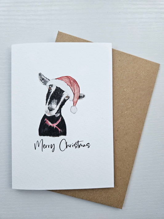 Merry Christmas, Aurora the Goat - Luxury Christmas Card