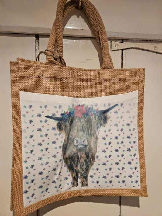 Highland Cow Jute Bag | MISPRINT