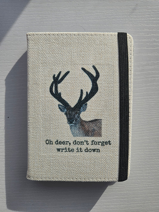Oh deer - A6 linen notepad | MISPRINT
