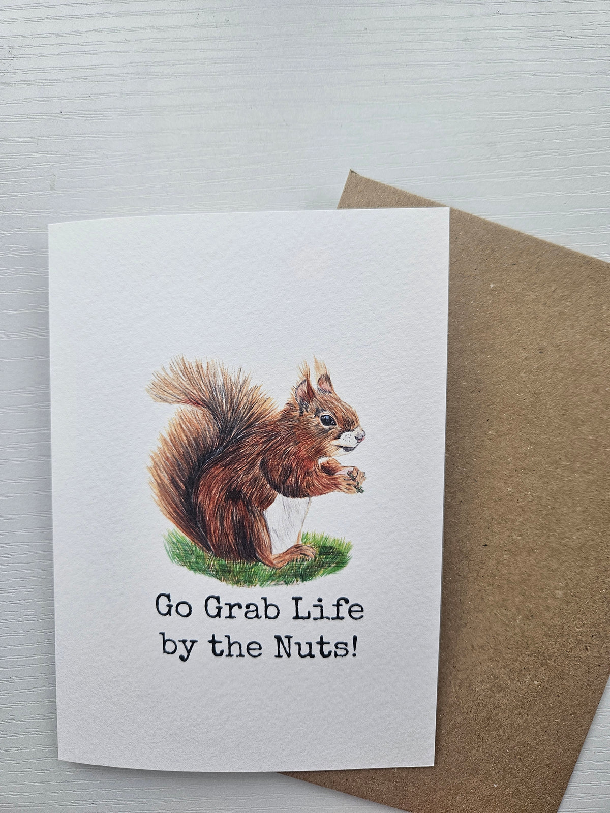 Go grab life by the Nuts - Luxury Greetings Card
